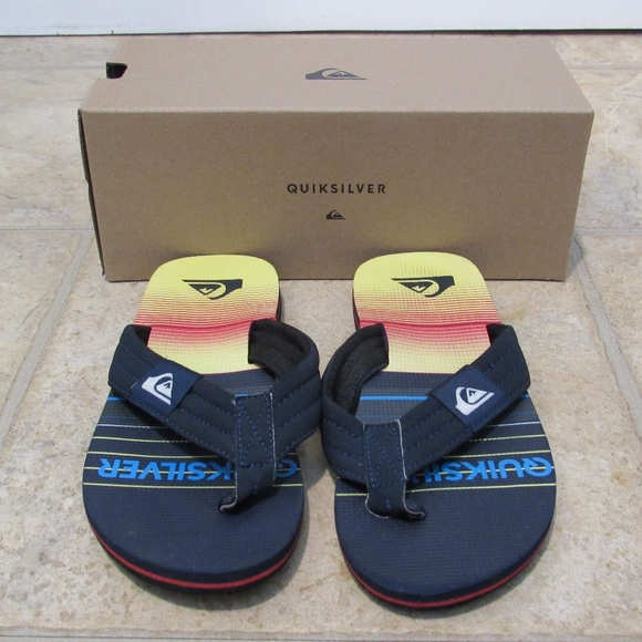 Quiksilver Other - FIRM PRICE!Quicksilver Youth, Cutback, Unisex, GUC With Box, Colorful Flip Flops